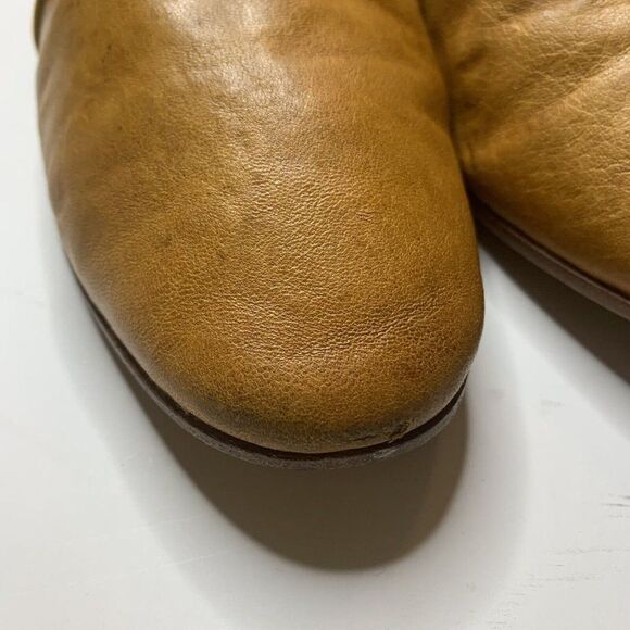 Frye Terry Gore Yellow Leather Slip On Flats Mules - Picture 3 of 12